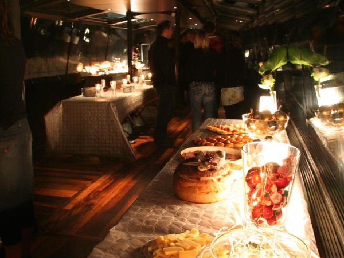 a pan of food on a table