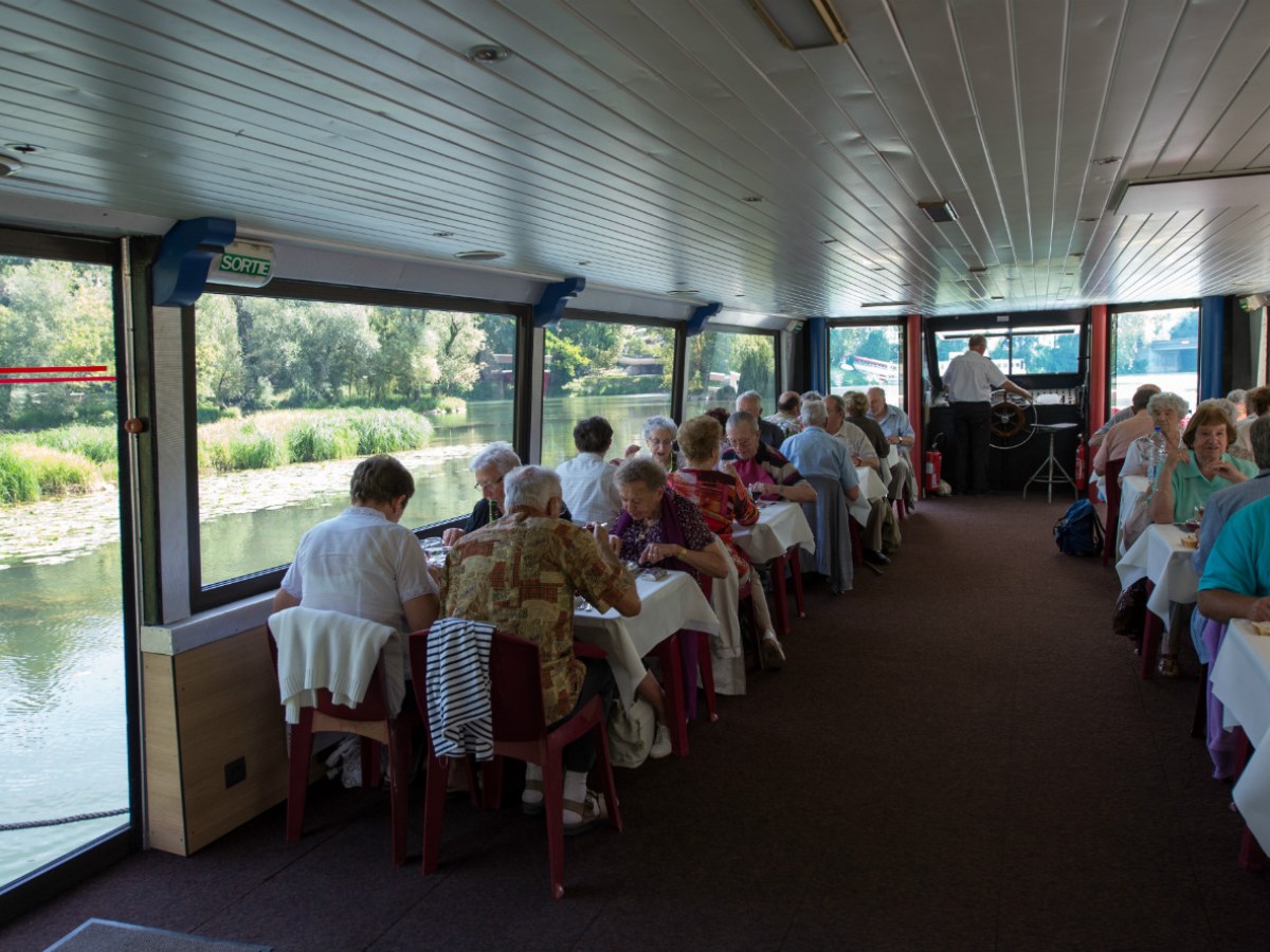 a group of people in a room